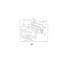 Kenmore Elite 72167903601 door parts diagram