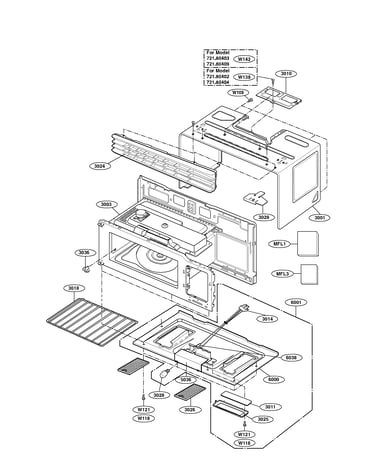 Oven cavity parts