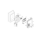 Kenmore Elite 79578503803 ice maker and ice bank parts diagram