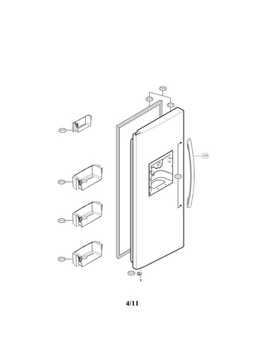 Freezer door parts