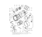 Kenmore Elite 79640518900 drum and tub assembly parts diagram