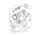 Kenmore Elite 79641028900 drum and tub assembly parts diagram
