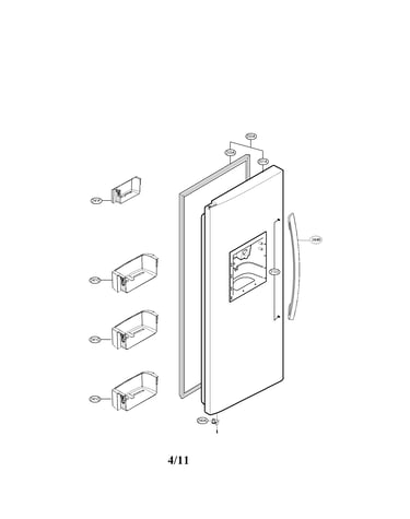 Freezer door parts