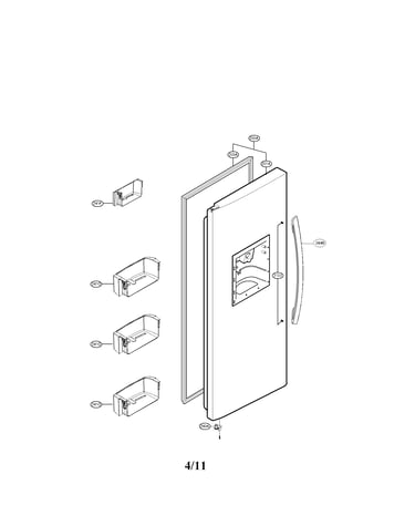 Freezer door parts
