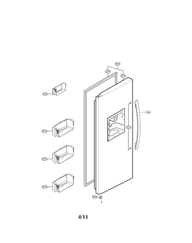 Freezer door parts