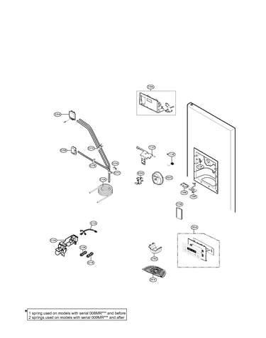 Ice and water and dispenser parts