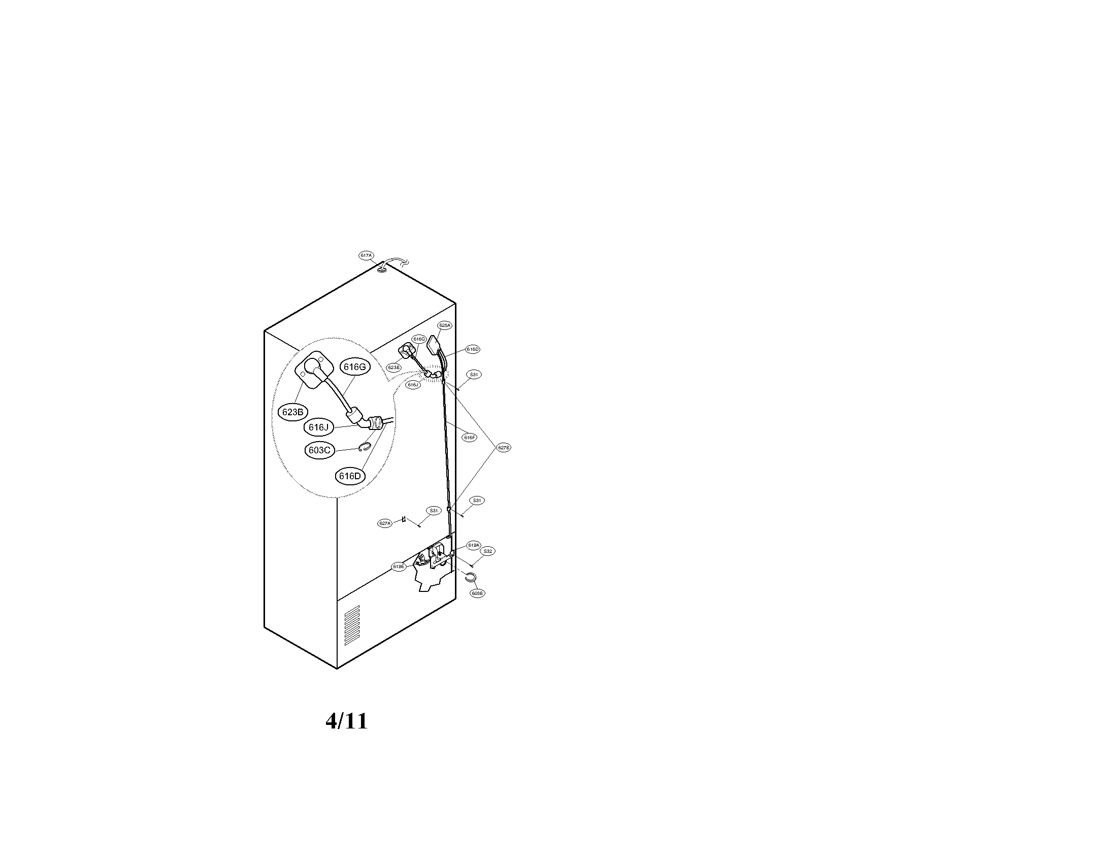 Valve and water tube parts