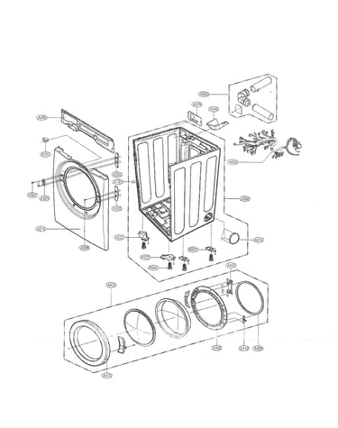 Cabinet and door assembly parts