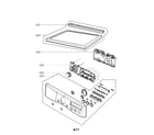 LG DLEX2550W control panel and plate assembly parts diagram
