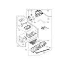 LG DLEX2550W panel drawer assembly and guide assembly parts diagram