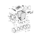 LG DLEX2550W cabinet and door assembly parts diagram