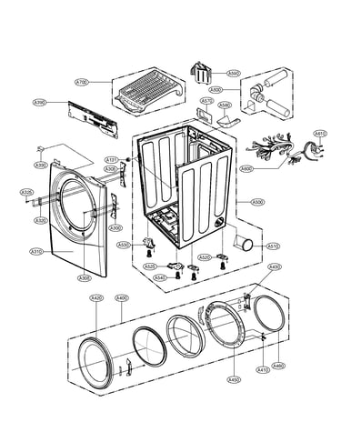Cabinet and door assembly parts