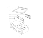 LG DLEX3360R control panel and plate assembly parts diagram