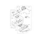LG DLEX3360R panel drawer assembly and guide assembly parts diagram
