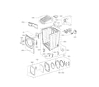 LG DLEX3360R cabinet and door assembly parts diagram