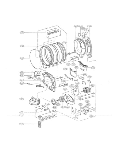 Drum and motor assembly parts