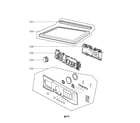 LG DLEX3360W control panel and palte assembly diagram