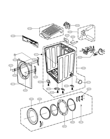 Cabinet and door assembly parts