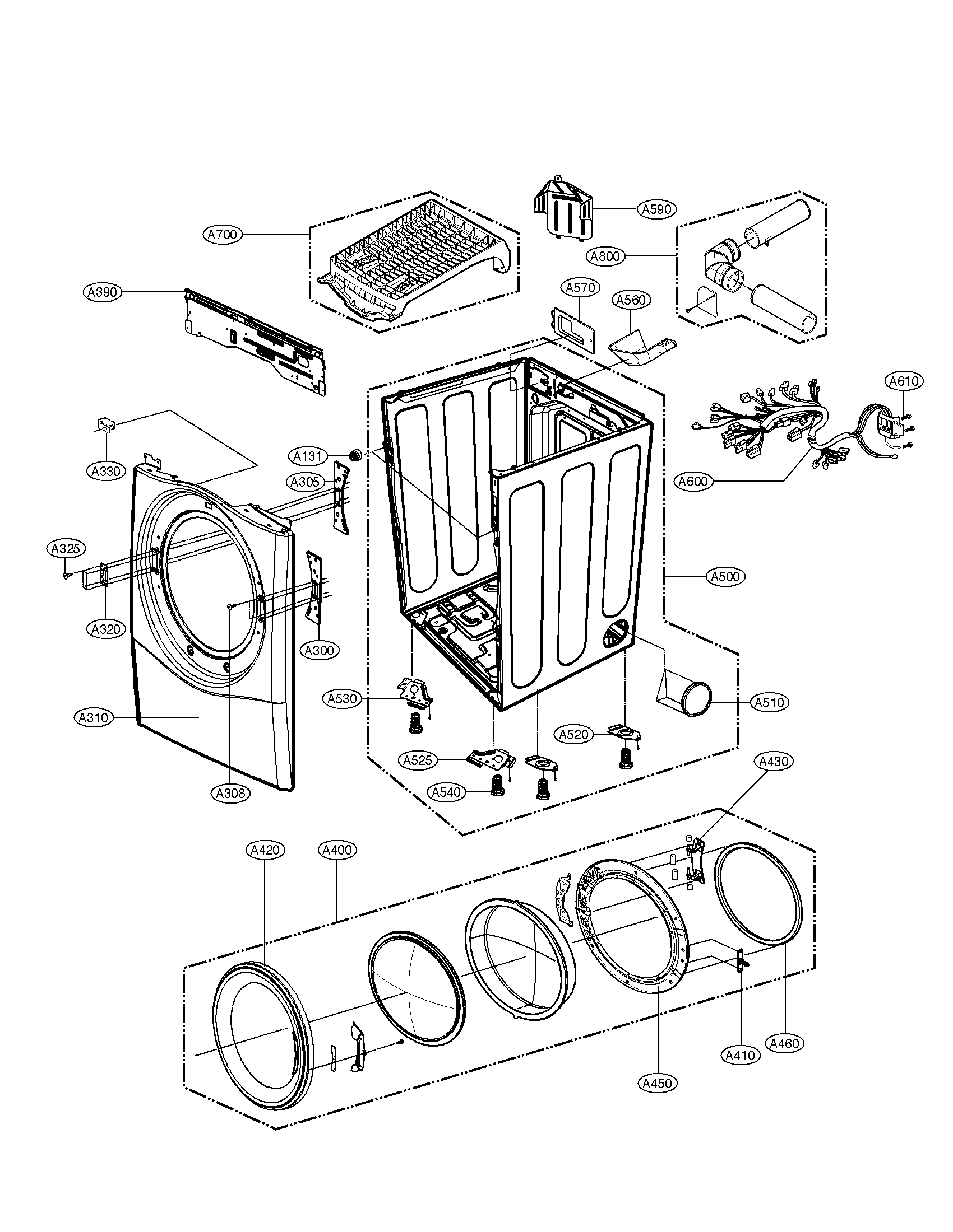 CABINET AND DOOR ASSEMBLY PARTS