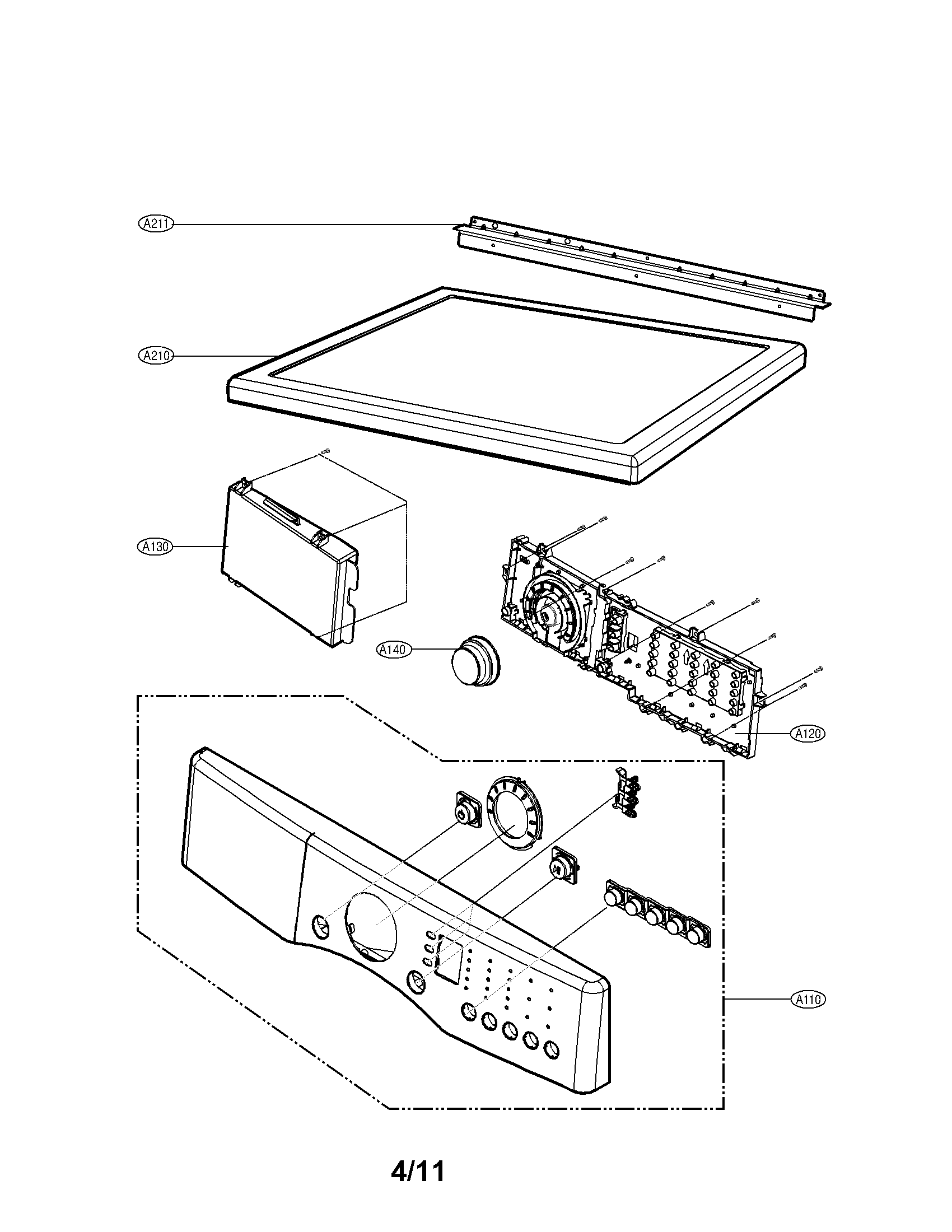 Control panel and palte assembly