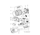 LG DLG2241W drum and motor assembly parts diagram
