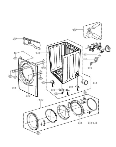 Cabinet and door assembly parts