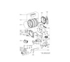 LG DLG2351R drum and motor assembly parts diagram