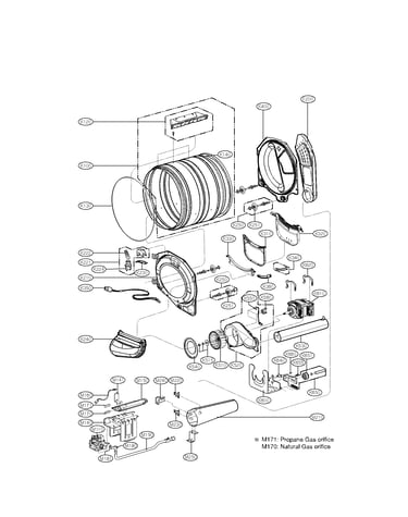 Drum and motor assembly parts