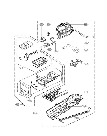 Panel drawer assembly and guide assembly parts