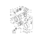 LG WM2240CW drum and tub assembly parts diagram