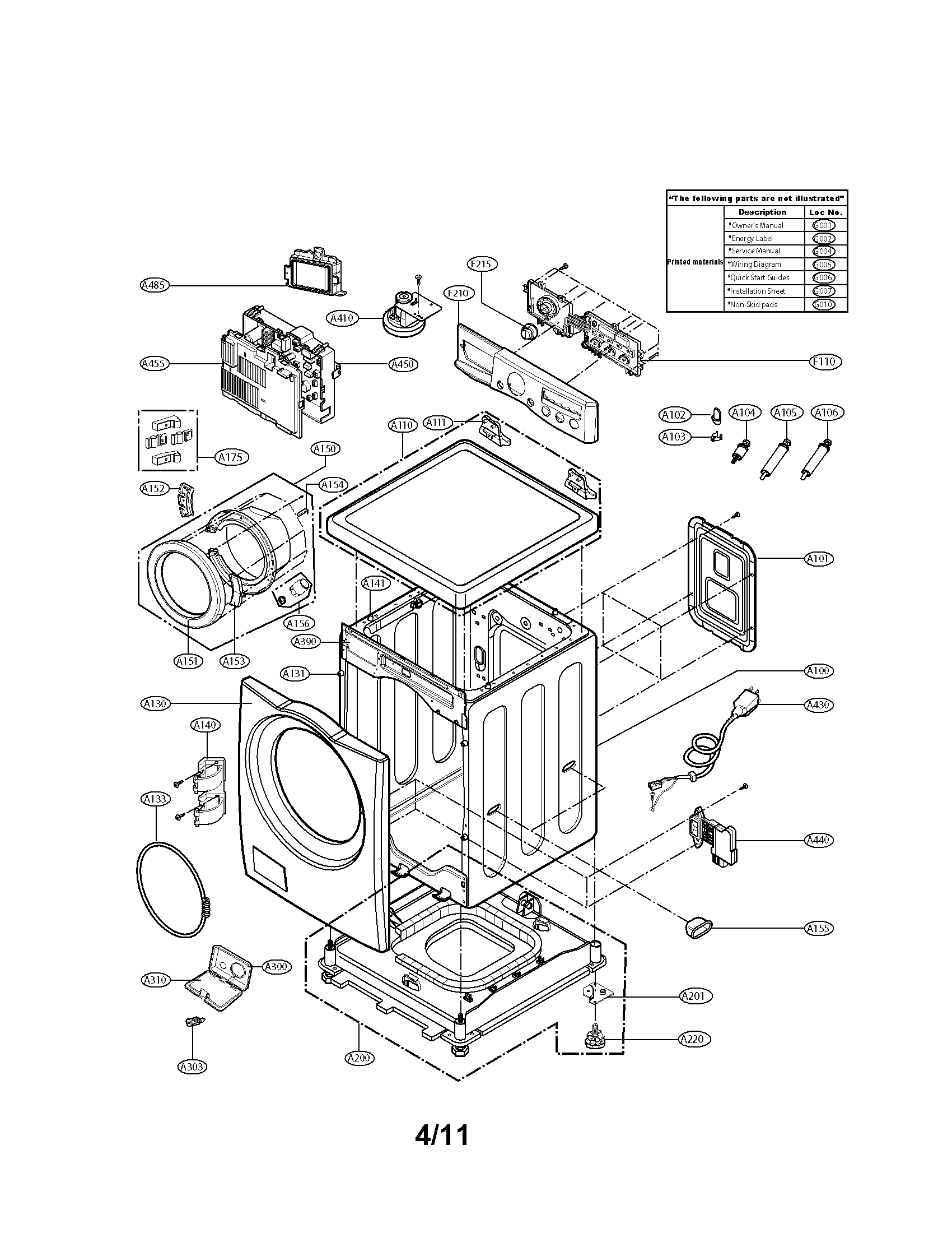 CABINET AND CONTROL PANEL ASSEMBLY PARTS