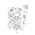 LG WM2350HRC cabinet and control panel assembly parts diagram