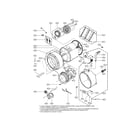 LG WM2350HRC drum and tub assembly parts diagram