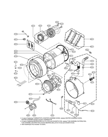 Drum and tub assembly parts