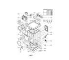 LG WM2350HWC cabinet and control panel assembly parts diagram