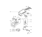 LG WM2350HWC dispenser assembly parts diagram