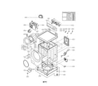 LG WM3150HVC cabinet and control panel assembly parts diagram