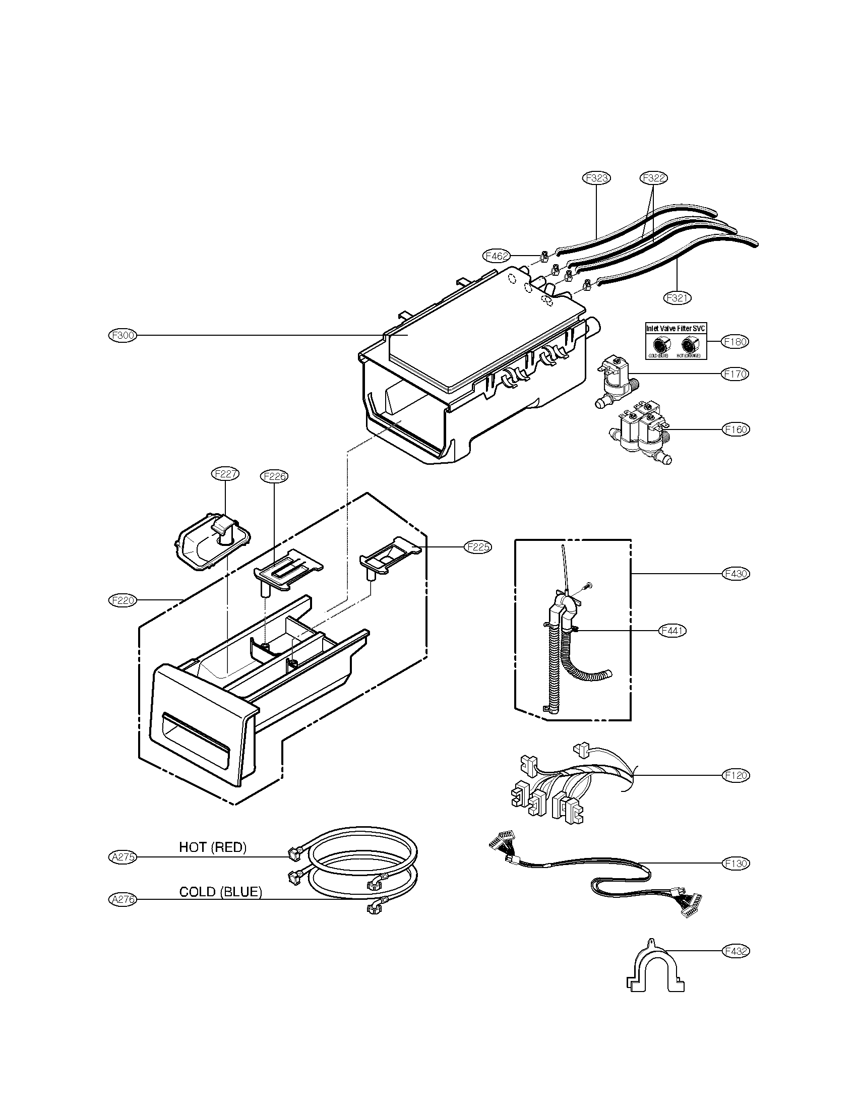 Dispenser assembly parts