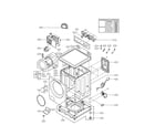 LG WM3150HWC cabinet and control panel assembly parts diagram