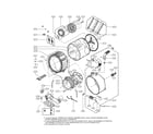 LG WM3360HWCA drum and tub assembly parts diagram