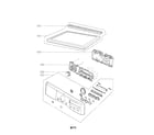 LG DLEX2550R/00 control panel and plate assembly parts diagram