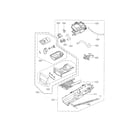 LG DLEX2550R/00 panel drawer assembly and guide assembly parts diagram