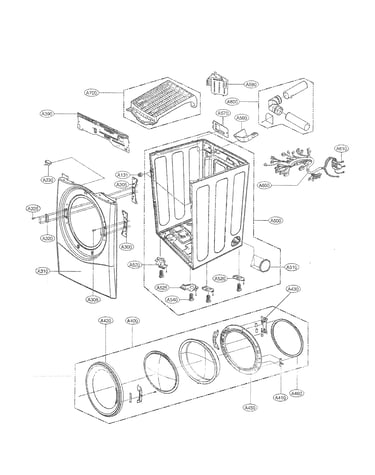 Cabinet and door assembly parts