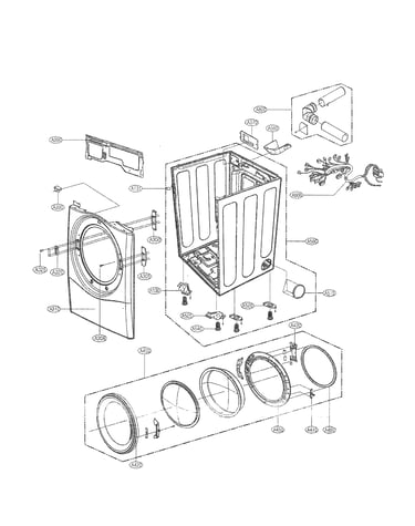Cabinet and door assembly parts