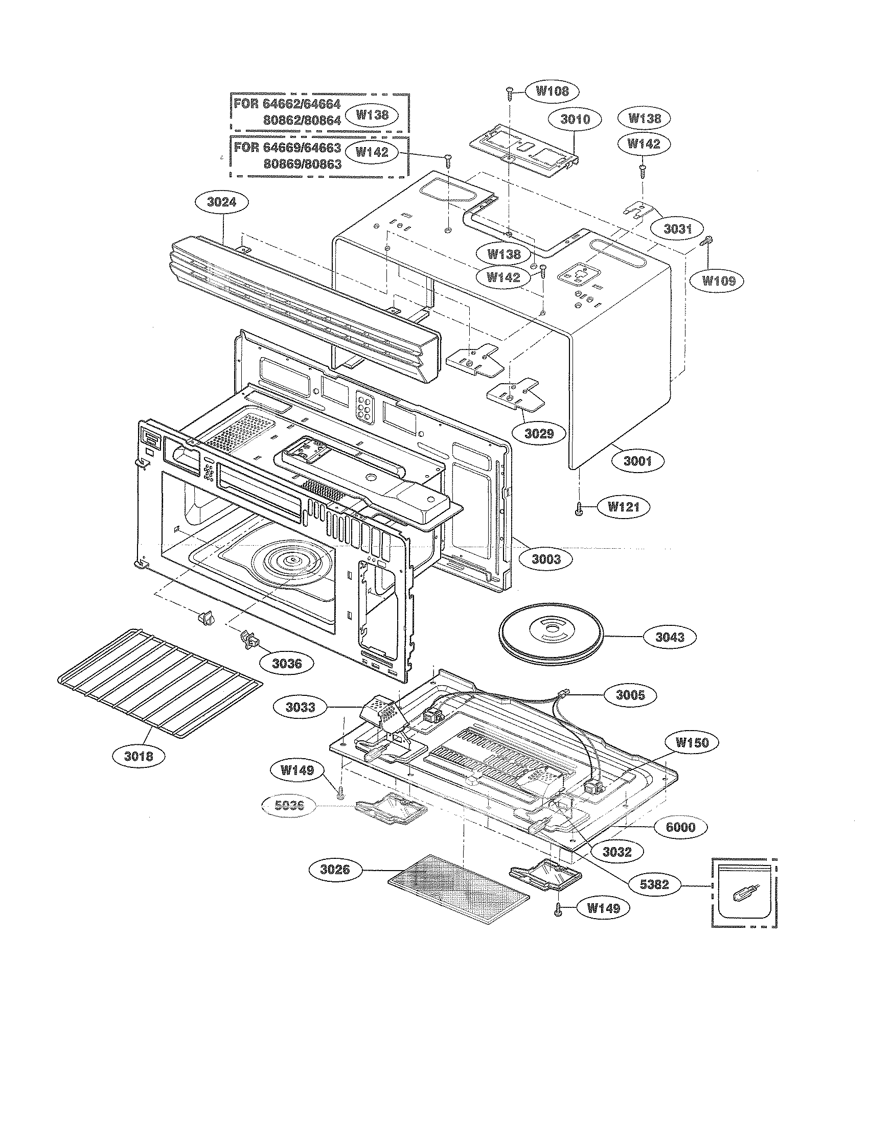 OVEN CAVITY PARTS