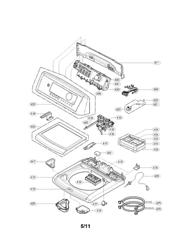 Exploded view of top cover assembly