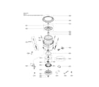 LG WT5101HW/00 exploded view of tub assembly diagram
