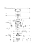 Exploded view of tub assembly