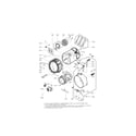 Kenmore 79640272900 drum and tub assembly parts diagram