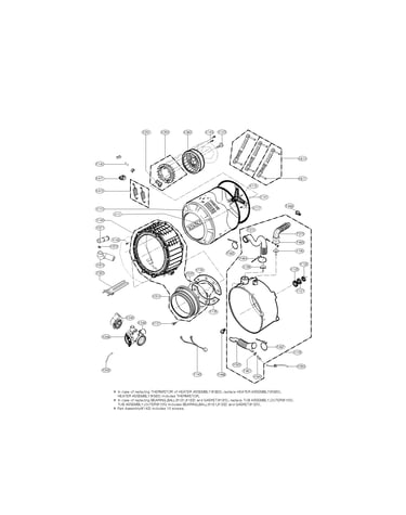 Drum and tub assembly parts